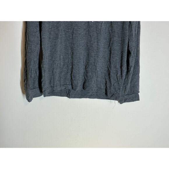 Star Wars Mock Neck Hoodie Size L Gray Women's Long Sleeve Logo Loungewear Soft - Picture 2 of 5